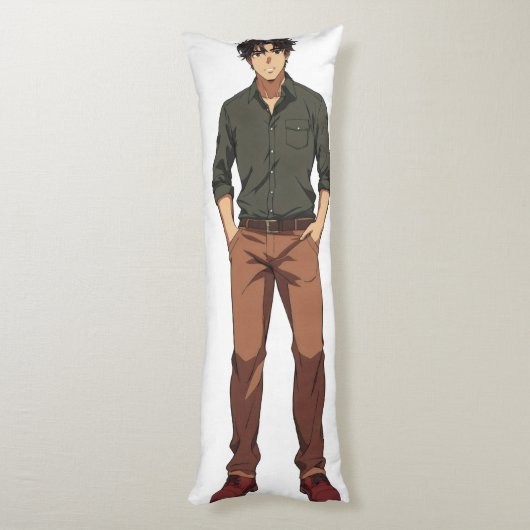 Handsome Anime Man Seitenschläferkissen (Rückseite (Vertikal))