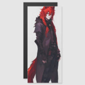 Handsome Anime Red Wolf Magnetkarte (Vorne/Hinten)