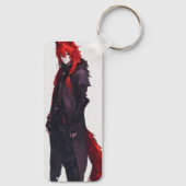 Handsome Anime Red Wolf Schlüsselanhänger (Rückseite)