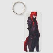 Handsome Anime Red Wolf Schlüsselanhänger (Vorderseite)