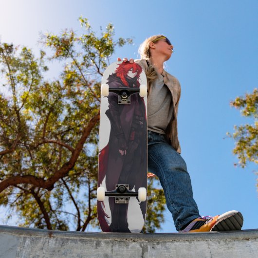 Handsome Anime Red Wolf Skateboard (Außenbereich 1)