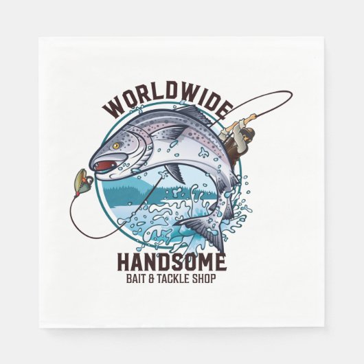Handsome Bait and Tackle Shop weltweit Serviette (Vorderseite)