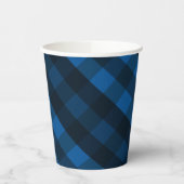 Handsome Black and Blue Plaid Paper Cup Pappbecher (Links)