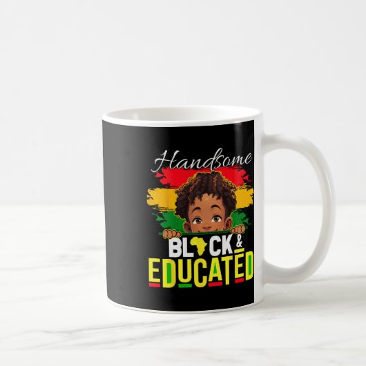 Handsome Black Educated Black History Shirt for Ki Kaffeetasse (Rechts)