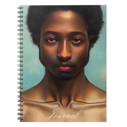 Handsome Black Man Journal Notizblock (Vorderseite)