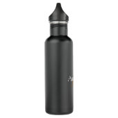 Handsome Black Modern Gold Monogram Trinkflasche (Links)