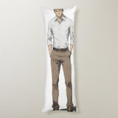 Handsome Blond Man Anime Seitenschläferkissen (Rückseite (Vertikal))