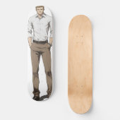 Handsome Blond Man Anime Skateboard (Vorderseite)
