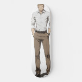 Handsome Blond Man Anime Skateboard (Vorderseite)
