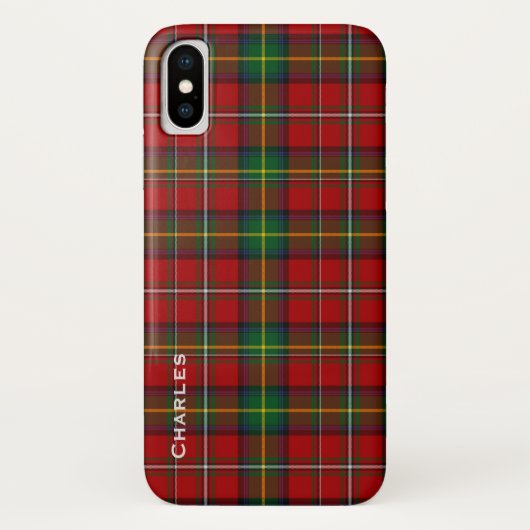 Handsome Boyd Tartan Kariertes iPhone X Case (Rückseite)
