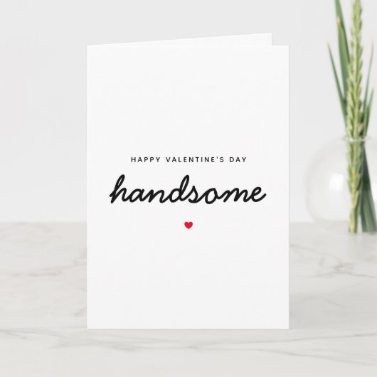 Handsome Boyfriend Husband Fiancé Valentinstag Karte (Vorderseite)