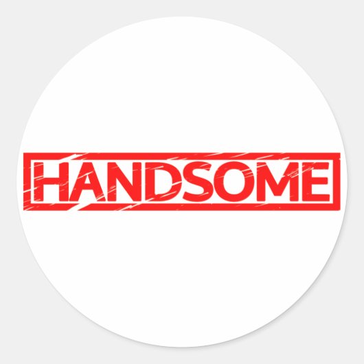 Handsome Briefmarke Runder Aufkleber (Vorderseite)