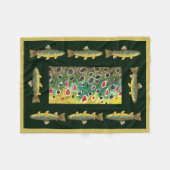 Handsome Brown Forellenfischerei Fleecedecke (Vorderseite (Horizontal))