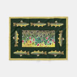 Handsome Brown Forellenfischerei Fleecedecke