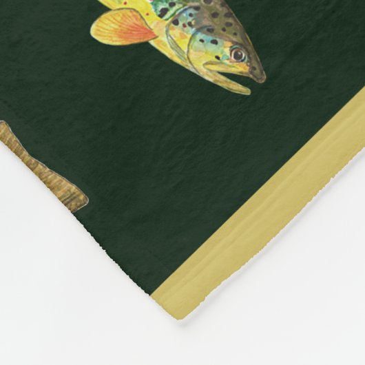 Handsome Brown Forellenfischerei Fleecedecke (Ecke)