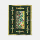 Handsome Brown Forellenfischerei Fleecedecke (Vorderseite)