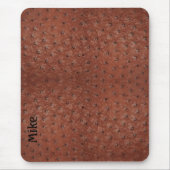 Handsome Brown Ostrich Leather Look Mouse Pad Mousepad (Vorne)