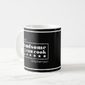 Handsome & Can Cook Typography Father's Day Kaffeetasse (Vorderseite Links)
