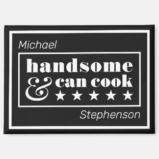 Handsome & Can Cook Typography Father's Day Magnet