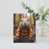 Handsome Capybara Postkarte (Stehend Vorderseite)