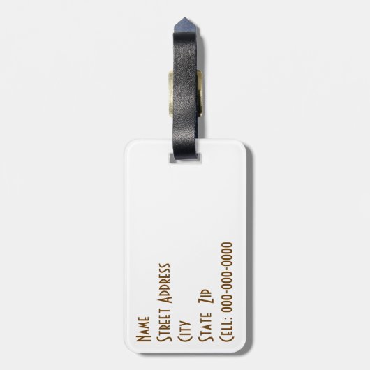 Handsome Chocolate Labrador Retriever Gepäckanhänger (Rückseite vertikal)