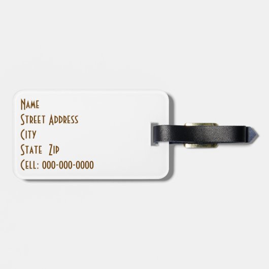 Handsome Chocolate Labrador Retriever Gepäckanhänger (Rückseite horizontal)