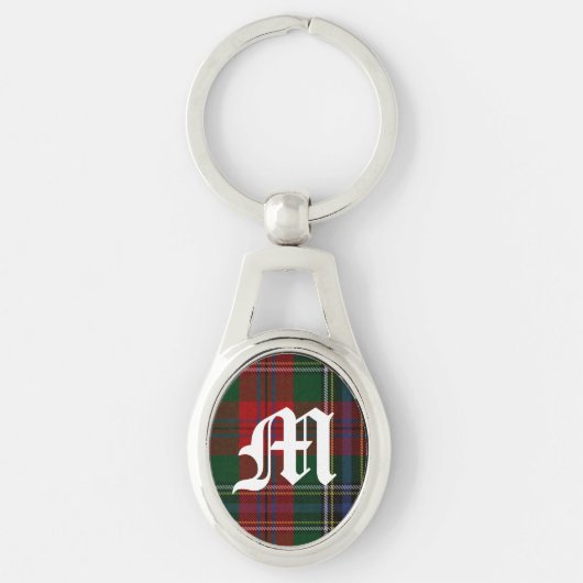 Handsome Clan MacLean Kariert Monogram Key Chain Schlüsselanhänger (Vorderseite)