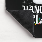 Handsome Claus Christmas Lights Santa Pajama Famil Mousepad (Ecke)