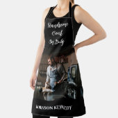 Handsome Cook on Duty Custom Foto Name Men Koch Schürze (InSitu)