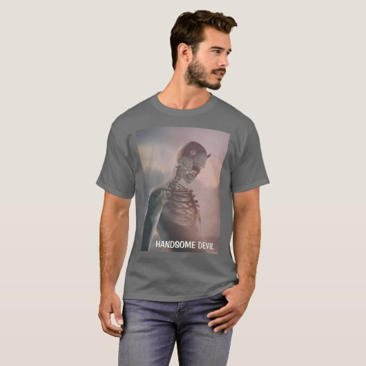 Handsome Devil. Skeleton with horns T-Shirt (Vorne ganz)
