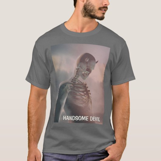 Handsome Devil. Skeleton with horns T-Shirt (Vorderseite)