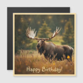 Handsome Elch Magnetic Card Magnetkarte (Vorne/Hinten)