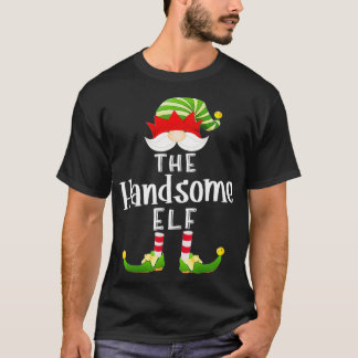 Handsome Elf Group Christmas Funny Pajama Party T-Shirt