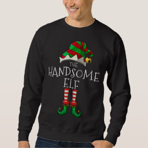 Handsome Elf Matching Family Weihnachts Party Paja Sweatshirt