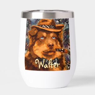 Handsome Gangster Hund mit Personalisierten blauen