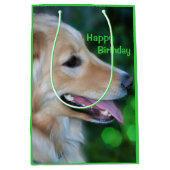 Handsome Golden Retriever Geschenktasche Mittlere Geschenktüte (Vorderseite)