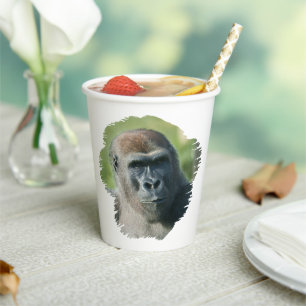 Handsome Gorilla Blackback Pappbecher