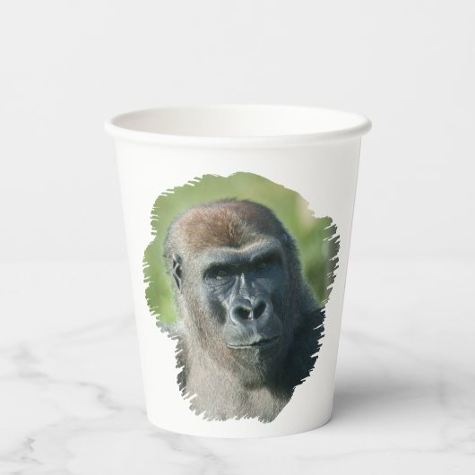 Handsome Gorilla Blackback Pappbecher (Rückseite)
