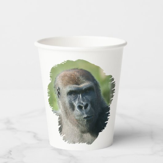Handsome Gorilla Blackback Pappbecher (Vorderseite)
