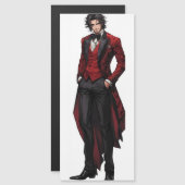 Handsome Gothic Gentleman Anime Magnetkarte (Vorne/Hinten)