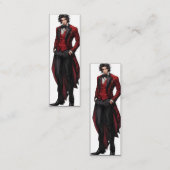Handsome Gothic Gentleman Anime Mini Visitenkarte (Vorne/Hinten)
