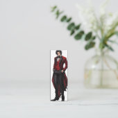 Handsome Gothic Gentleman Anime Mini Visitenkarte (Stehend Vorderseite)