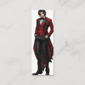 Handsome Gothic Gentleman Anime Mini Visitenkarte (Rückseite)