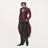 Handsome Gothic Gentleman Anime Yogamatte (Rückseite)