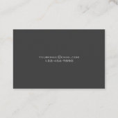Handsome Gray & Dark Gray Beruflich (Infoback) Visitenkarte (Rückseite)