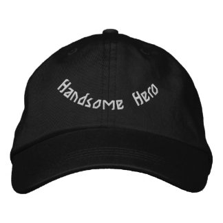 Handsome Hero Elegant Adjustable Modern Black-Hat  Bestickte Baseballkappe