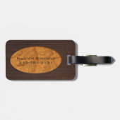 Handsome Imitate Mit Monogramm Gepäckmarke Holz Gepäckanhänger (Rückseite horizontal)