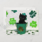 Handsome Jacks St. Patrick's Day Cat / Kitten Postkarte (Vorne/Hinten)
