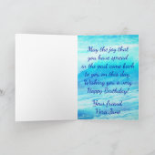 Handsome Kedge Anchor and Ocean Wave Birthday Card Karte (Innenseite)