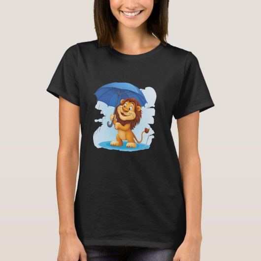 Handsome Lion Umbrella for Safari and Lions Lovers T-Shirt (Vorderseite)